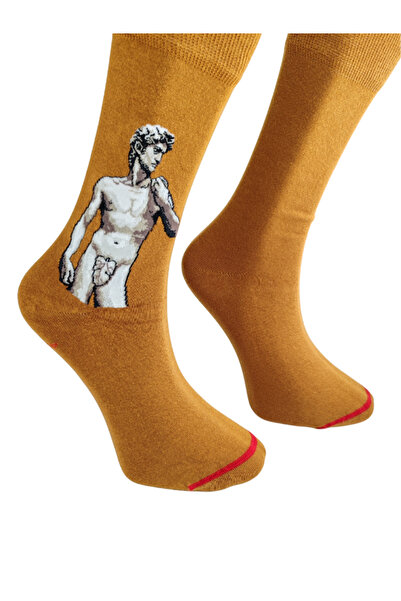 Shuttle Park Special Series Happy Colorful Art Patterned Michelangelo Socks Fun Comfortable Stylish Design Style Socks