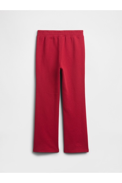 GAP Kız Çocuk Kırmızı Relaxed Logo Bootcut Jogger Eşofman Altı