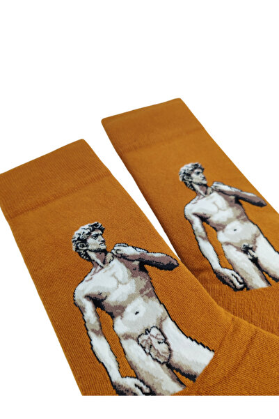 Shuttle Park Special Series Happy Colorful Art Patterned Michelangelo Socks Fun Comfortable Stylish Design Style Socks