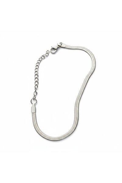 YUSSO ACCESSSORY Erkek Gümüş İtalyan Ezme Çelik Kolye Bileklik Seti 316L