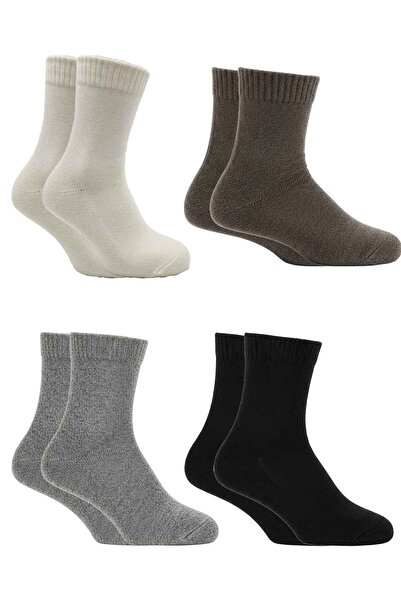 BENİSA ÇORAP Women's Lambswool Wool Winter Thick Socks 4 Pack