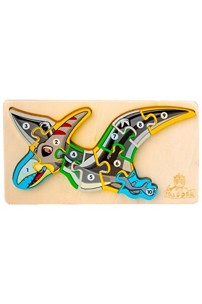OEMN Wooden Puzzle Dino 5 with Numbers