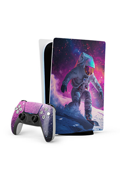 ACME LABS Skin Sticker PlayStation 5 Gaming Console Cover Wrap- Space Snowboarding