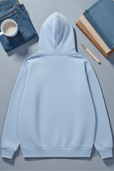 uyguntarz Unisex Colorful Ribbon Printed Hooded Sweatshirt