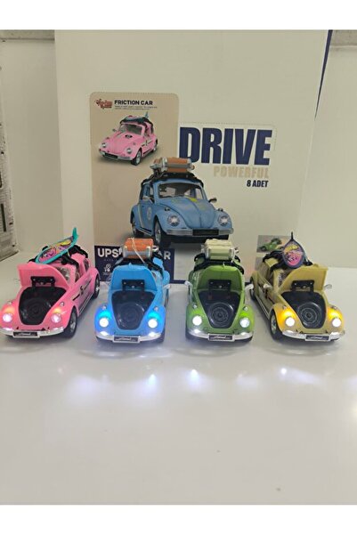 Marsel oyuncak VOSVOS Sürtmeli Işıklı ve Müzikli Kaplumbağa Gezi Arabası