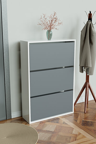 Hediyeler Kapında 3 Bölmeli Liovian Düşer Kapak Ayakkabılık