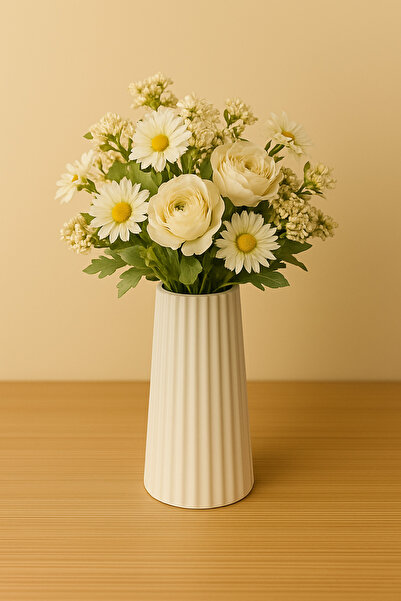 MirayDesign Vază decorativă subțire cu aspect ceramică minimă