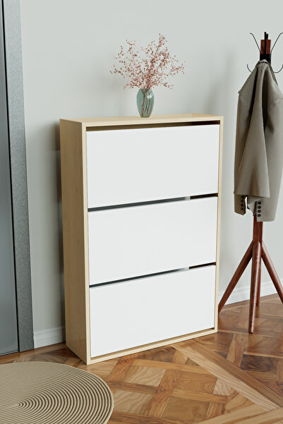 Hediyeler Kapında 3 Bölmeli Liovian Düşer Kapak Ayakkabılık