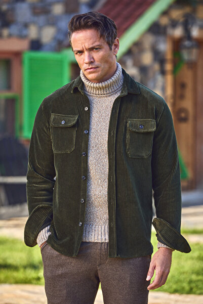 SMILE Gunnar Green Cotton Top Shirt