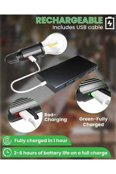 NEONI Camping Lights Hanging Lantern LED Portable Bulb 3 Lighting Modes (2 Pack)