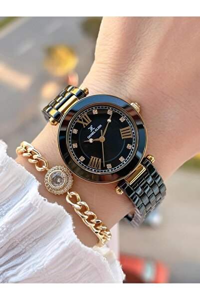 Daniel Klein Ceramic Cord Stone Dial 2 Years Warranty 3 Atm Women's Wristwatch+Bracelet Gift Sm4