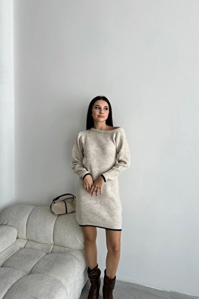 Auroveen Basic Tek Omuz Triko Mini Elbise AV2025116