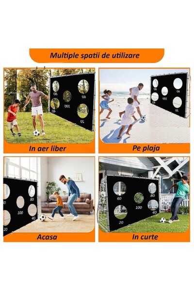 OEM KickMaster Junior XXL Soccer Goal for Kids 240x170x85 cm with Target Panel