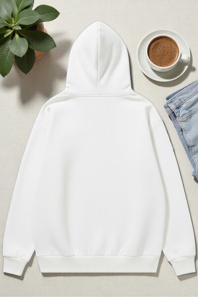 uyguntarz Unisex Red Mon Cheri Printed Hooded Sweatshirt