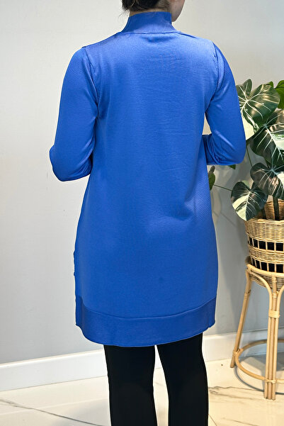 REMSA Button Detail Knitwear Tunic 34120 Blue