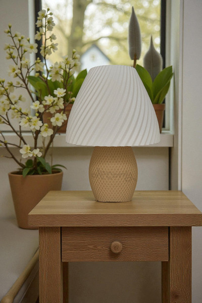 decory Marla Pinterest Style Cozy Lampshade Table Lamp, Stylish Simple Table Lamp (Bioplastic) E27