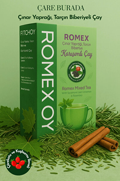 Çare Burada Fitchoy - Çınar Yaprağı, Biberiye, Tarçınlı Çay 90 gr × 45 Adet (...