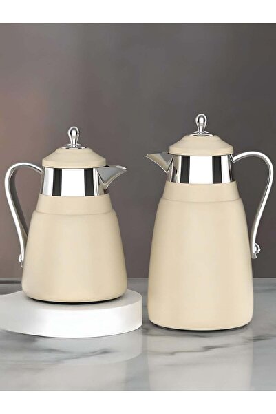 REFAN Dallah Set, Ivory – Premium Stainless Steel, 1L + 0.5L