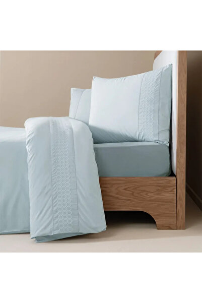 Penelope 100% Cotton Percale Duvet Cover Set 200X220 cm Blue - Juana Series