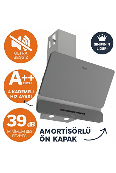 Ferre FryArt&SilentArt GABI/ Sessiz Antrasit Gri Ankastre Set ( D082-SA + XE63CPR +ED078-WFA wok)