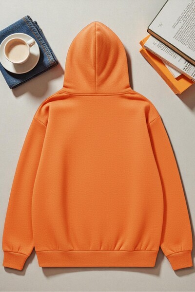 uyguntarz Unisex Colorful Ribbon Printed Hooded Sweatshirt