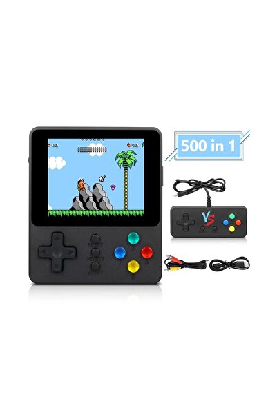 BabyCara 2 Players Mini Handheld Game Console 500 in 1 LCD Screen And Support TV Output