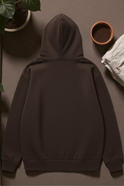 uyguntarz Unisex Red Mon Cheri Printed Hooded Sweatshirt