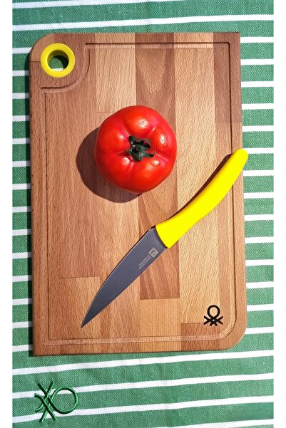 Benetton Home Wooden Cutting Board-22*33 Cm- Yellow