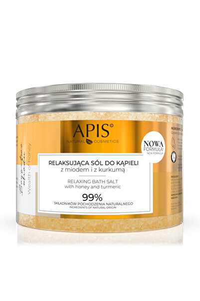 Apis Natural Cosmetics Sare de baie relaxanta Wealth of Honey cu turmeric si ...