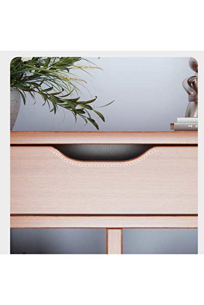 TodayShop Spacious double 7-tier shoe cabinet, elegant and versatile, dark oak finish