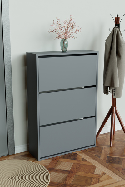 Hediyeler Kapında 3 Bölmeli Liovian Düşer Kapak Ayakkabılık