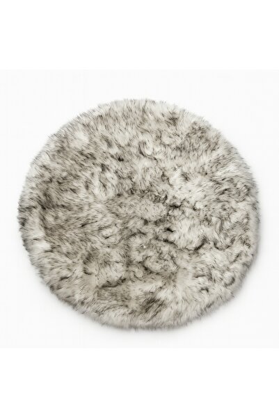 Biki Round Fluffy Rug 94×94cm – Soft Fuzzy Circle Fur Carpet for Bedroom & Living Room