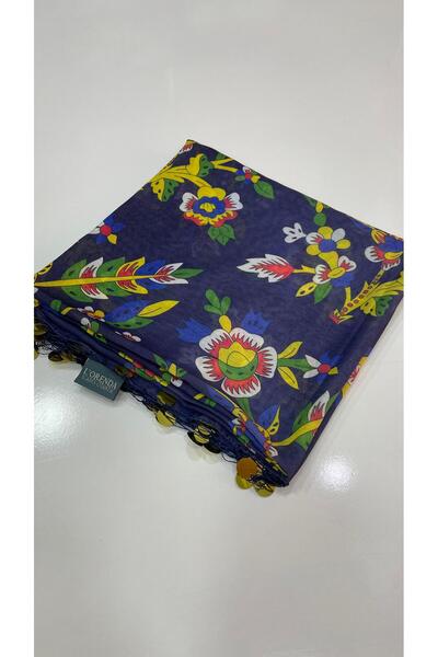 LORENDA Çengelköy Pullu Yazma,Eşarp,Şal