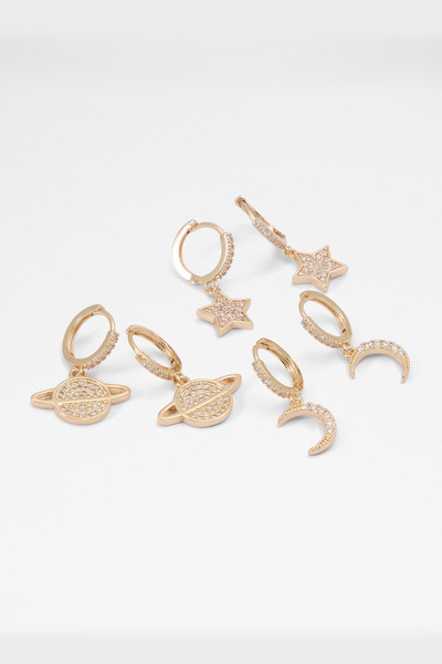 Aldo WEALIGN - Kadın Altın Rengi/Şeffaf Küpe