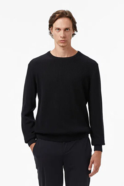 Nautica Pulover negru pentru bărbați, cu croiala clasică