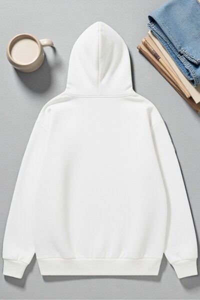 uyguntarz Unisex Colorful Ribbon Printed Hooded Sweatshirt