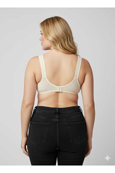 wear treasure Women's Fixed Strap C Cup Wire Free Sponge Breathable Texture Bra