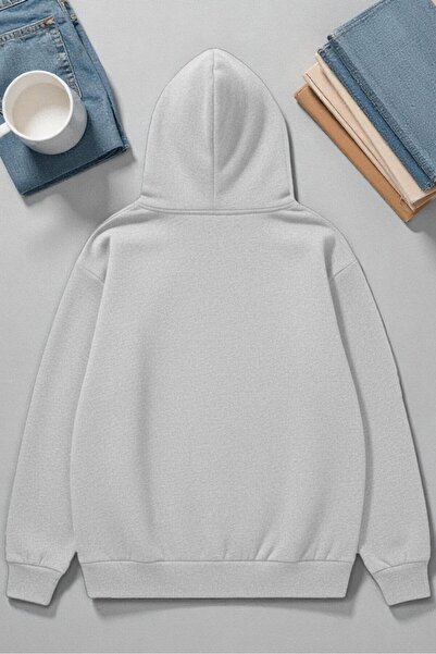 uyguntarz Unisex Colorful Ribbon Printed Hooded Sweatshirt