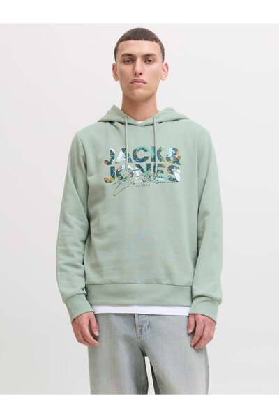 Jack & Jones Ανδρικό πράσινο φούτερ GEPLAS