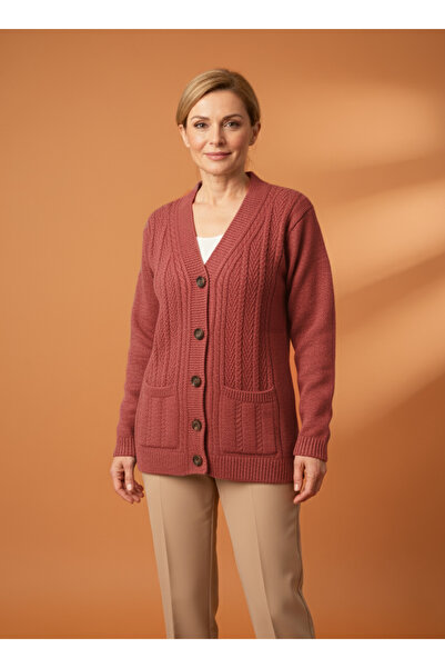 Ravencia سترة تريكو نسائية بأزرار للأمهات