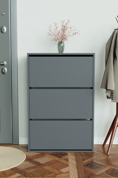 Hediyeler Kapında 3 Bölmeli Liovian Düşer Kapak Ayakkabılık