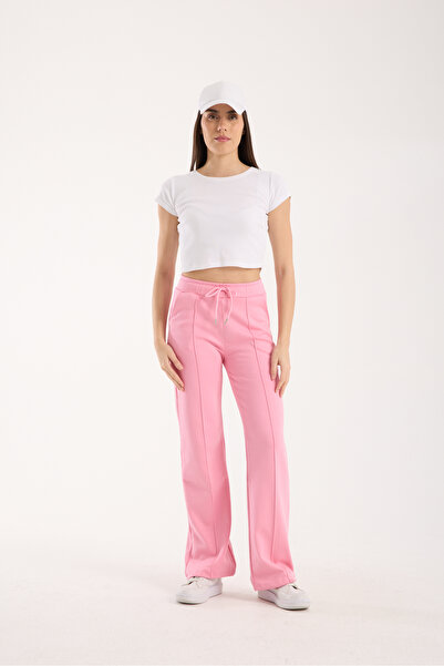 DeChival FLEECE-LINED MODAL SWEATPANTS - FRONT SEAM