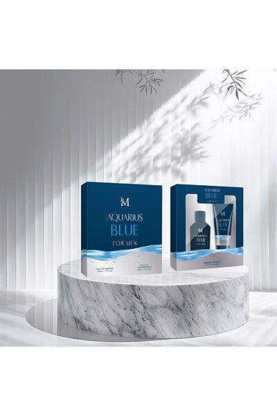 Aquarius Eau de toilette + shower gel set for men BLUE