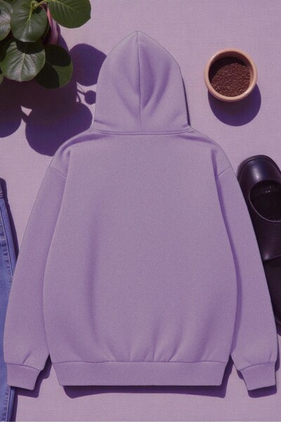 uyguntarz Unisex Red Mon Cheri Printed Hooded Sweatshirt