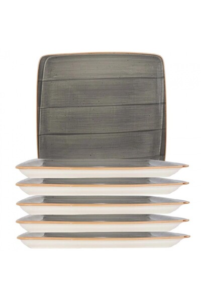 Bonna Set 6 farfurii patrate Space din portelan 32x30cm