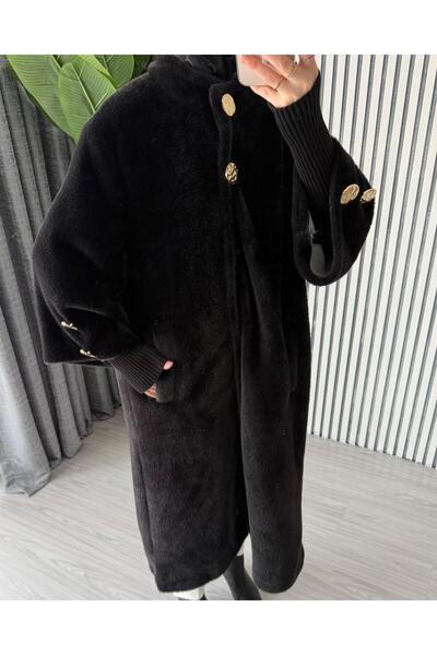 Molly Nelly Women's Feather Angora Long Coat