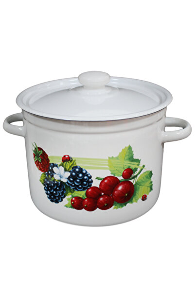 Raki SMUZI enamel saucepan with lid 9L carbon steel