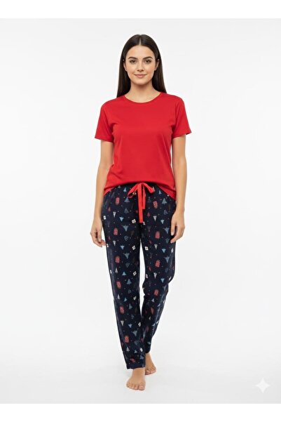 Bumbăcel Christmas Printed pants for women