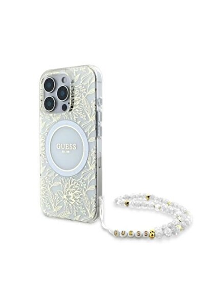 Guess case compatible with iPhone 16 Pro - White, Sleek Defense