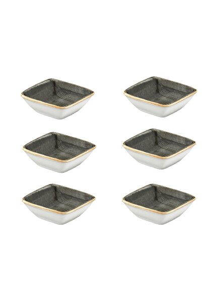 Bonna Set 6 boluri patrate Space din portelan 8x8,5cm